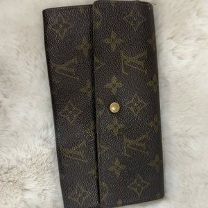 Pre-owned Brown Louis Vuitton Wallet Card Holder in Pristine condition